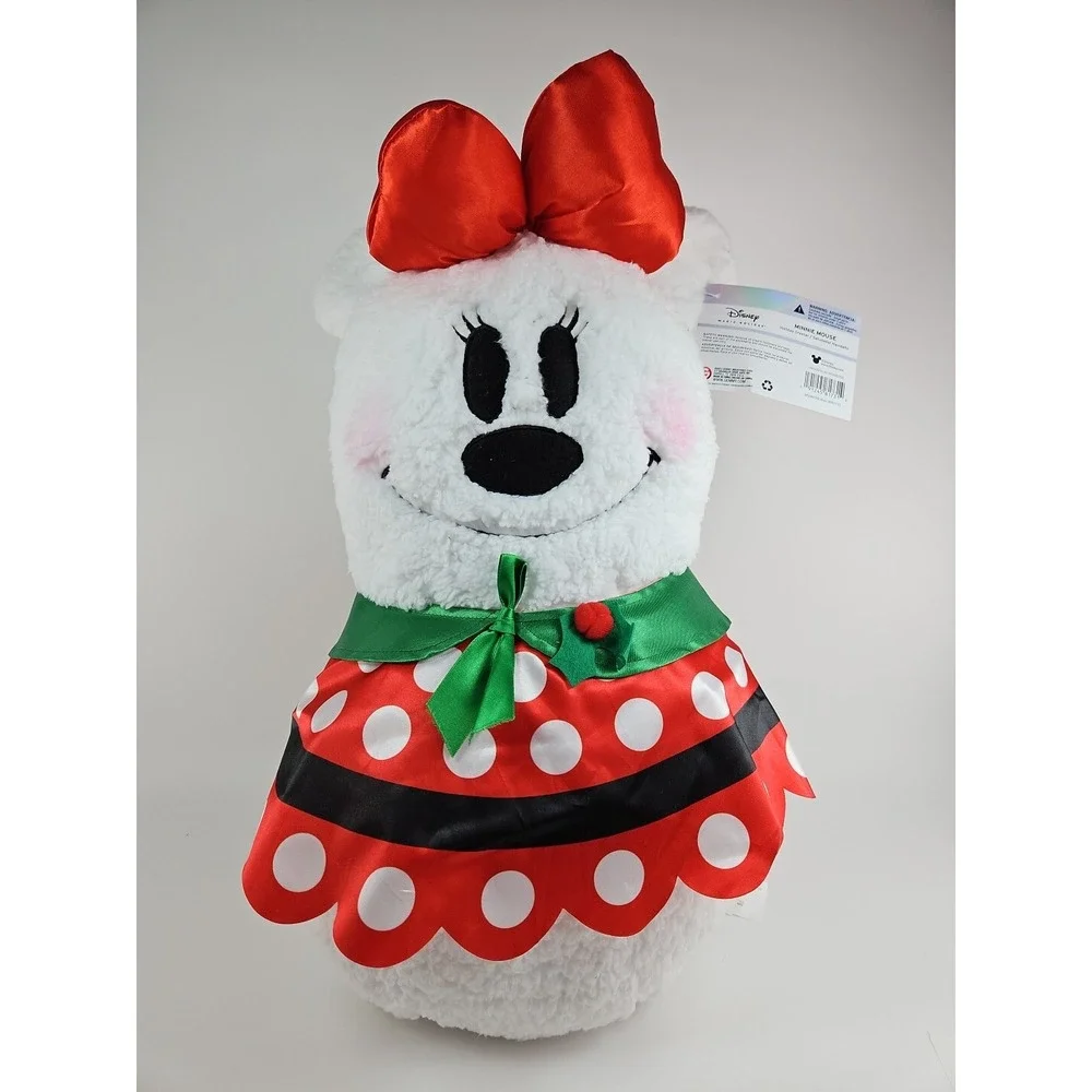 Minnie Mouse‎ 2023 Christmas Door Porch Greeter Holiday Sherpa Snowman 23 Inch